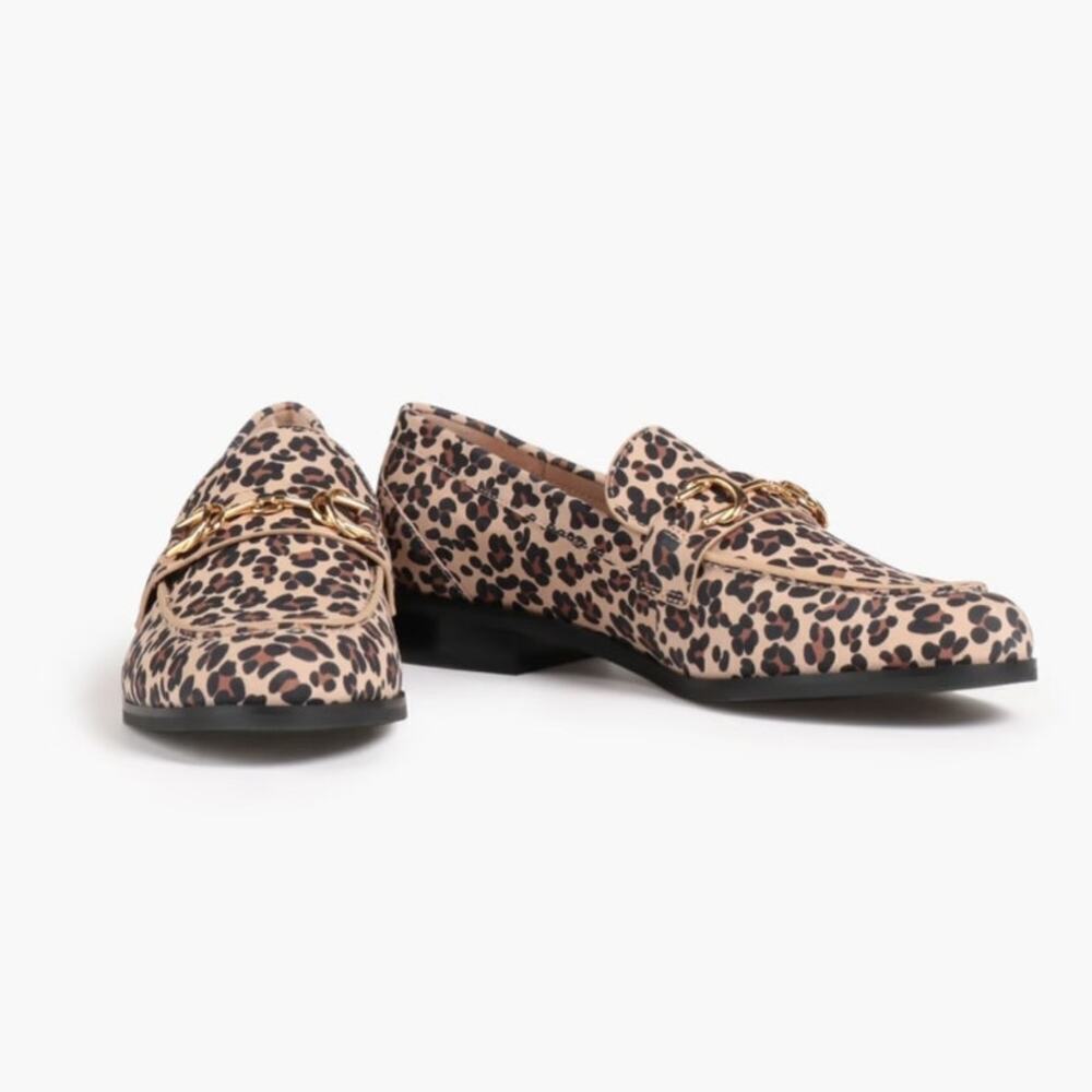 Stuart‎ Weitzman Owen Buckle Loafer In Spotted Cheetah Suede Golden Beige 7.5 - Picture 5 of 15